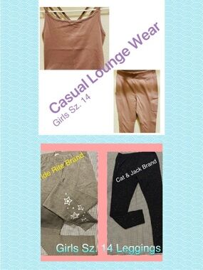NWOT Girls Art Class Brand Tank & Jogger Set & 2 Pairs of Leggings